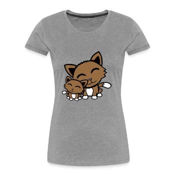 Katze Kätzchen Kind Familie Mama Papa Mutter Vater - Frauen Premium Bio T-Shirt - Navy - Vorne - Mia (176cm)