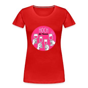 Hoch die Tassen! Prost - Alkohol - Geburtstag - 3C - Frauen Premium Bio T-Shirt - Navy - Vorne - Mia (176cm)