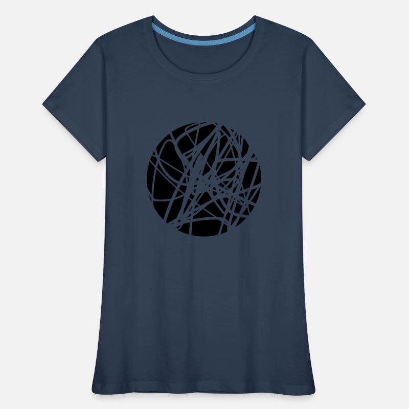 Scribbled chaotic strokes pattern Women's Premium Organic T-Shirt