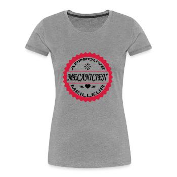 Approuvé meilleur mecanicien - Frauen Premium Bio T-Shirt - Navy - Vorne - Mia (176cm)