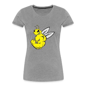 strong_bee_02 - Women's Premium Organic T-Shirt - navy - Front - Mia (176cm)