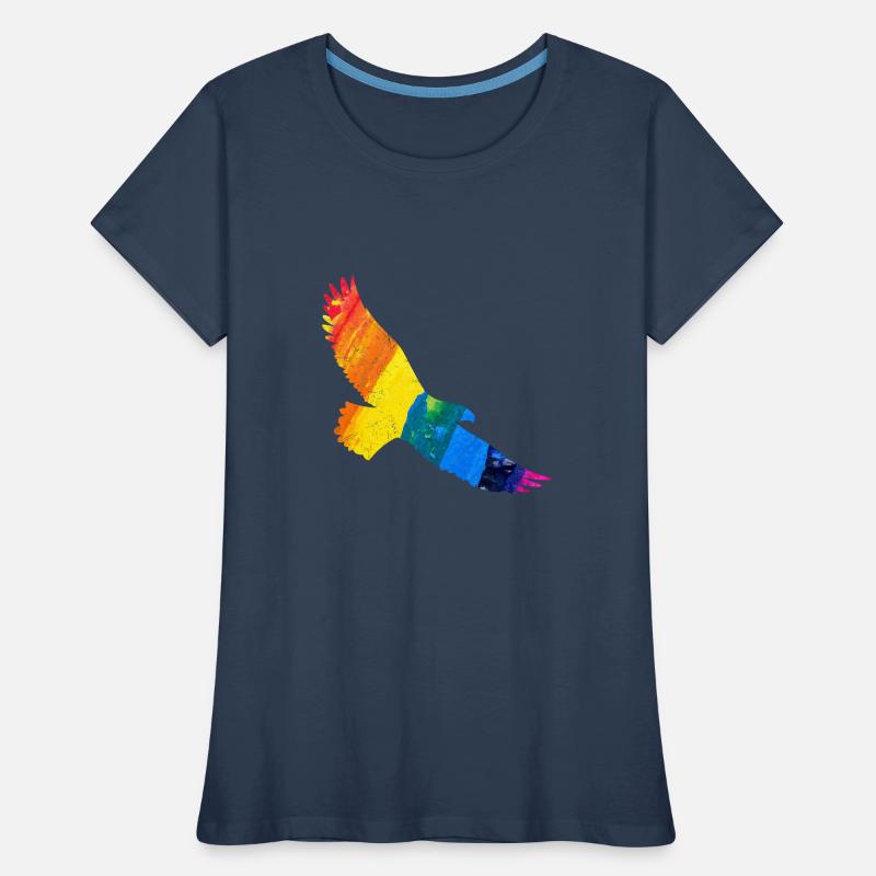 Rainbow Eagle Gift Idea Women's Premium Organic T-Shirt