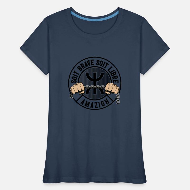 Entweder mutig oder frei. Amazigh. Frauen Premium Bio T-Shirt