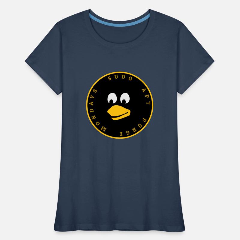 Conception Linux Penguin Tux T-shirt bio Premium Femme