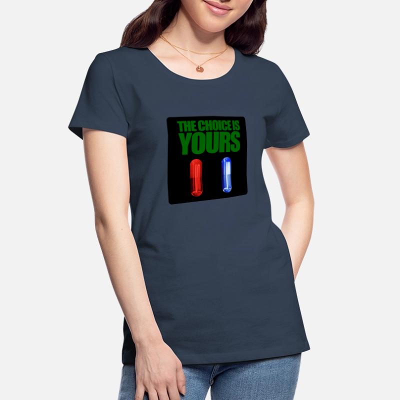 Matrix rote oder blaue Pille Frauen Premium Bio T-Shirt