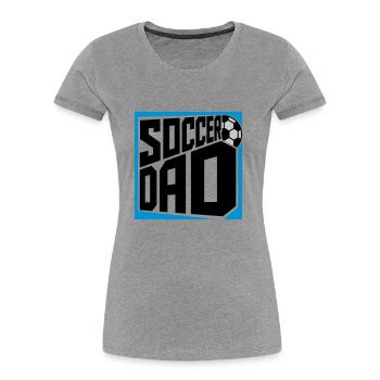 Logo Design Soccer Papa - T-shirt bio Premium Femme - bleu marine - Devant - Mia (176cm)