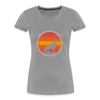 Shepherd Dog retro vintage Dog Owner Dog - Women's Premium Organic T-Shirt - navy - Front - Mia (176cm)