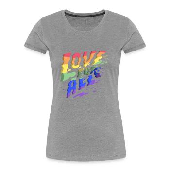 Love For All CSD Rainbow Flag Colorful LGBTQ+ - Women's Premium Organic T-Shirt -  - Front - Mia (176cm)