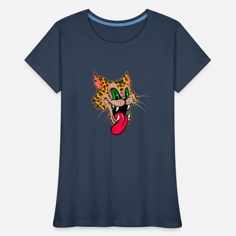 Leopard Comic Psychédélique T-shirt bio Premium Femme
