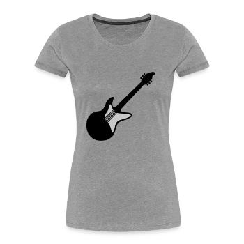 Elektrogitarre Gitarrist Gitarre spielen - Frauen Premium Bio T-Shirt - Navy - Vorne - Mia (176cm)