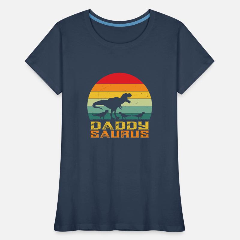 Daddysaurus - Papa saurus rex - Dinosaurier - rex Frauen Premium Bio T-Shirt