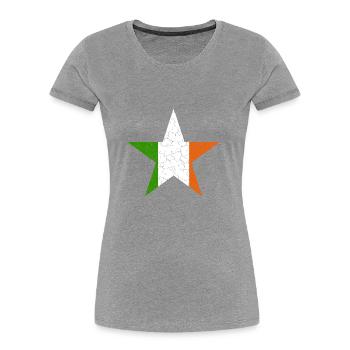 Ireland Star - Frauen Premium Bio T-Shirt -  - Vorne - Mia (176cm)