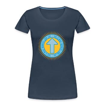 What Winners Look Like - Frauen Premium Bio T-Shirt - Navy - Vorne - Mia (176cm)