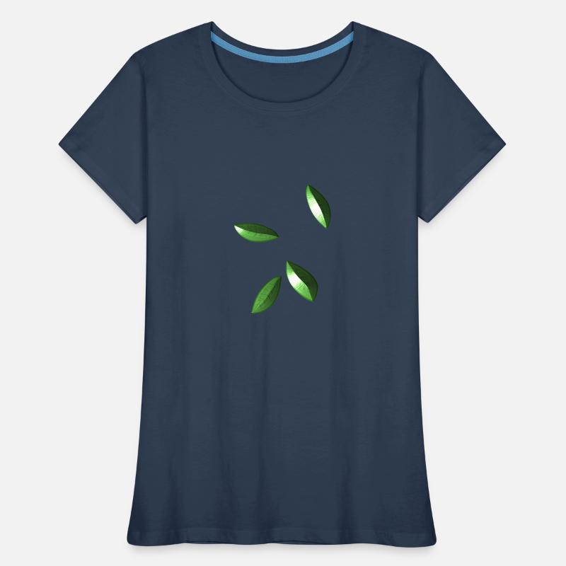 leaves sheet symbol pattern Women's Premium Organic T-Shirt