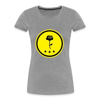 Rose Symbol - Women's Premium Organic T-Shirt - navy - Front - Mia (176cm)