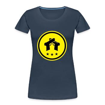 Pistol Symbol - Women's Premium Organic T-Shirt - navy - Front - Mia (176cm)
