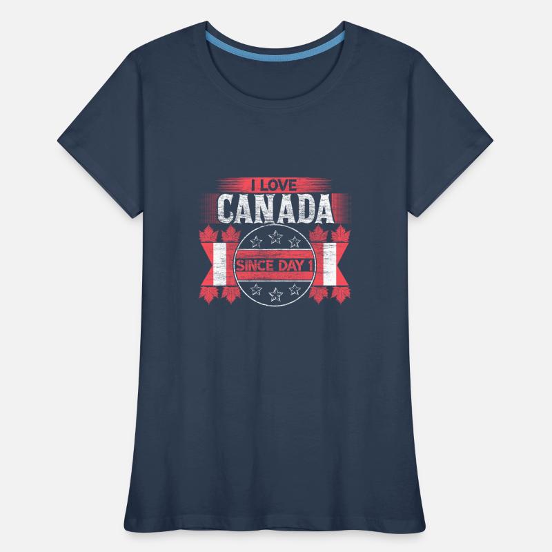 Kanada Schnee Herkunft Geschenkidee Frauen Premium Bio T-Shirt