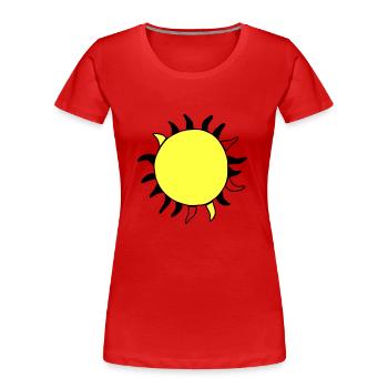 Sun Summer Watercolor Nature Beach Sky Vector - Women's Premium Organic T-Shirt - navy - Front - Mia (176cm)