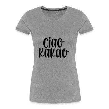 Ciao Kakao - Frauen Premium Bio T-Shirt - Navy - Vorne - Mia (176cm)