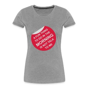 ne me parle pas - T-shirt bio Premium Femme - bleu marine - Devant - Mia (176cm)