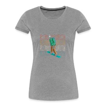 Snowboarding Ski - Frauen Premium Bio T-Shirt - Navy - Vorne - Mia (176cm)