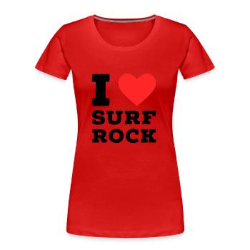 I love surf rock - Women's Premium Organic T-Shirt - navy - Front - Mia (176cm)