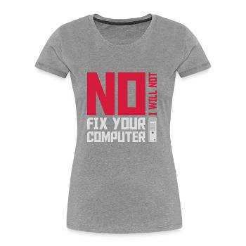 not fix your computer - Women's Premium Organic T-Shirt - navy - Front - Mia (176cm)
