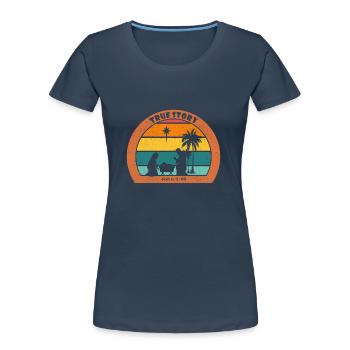 Christmas Nativity with Jesus - True Story - Women's Premium Organic T-Shirt - navy - Front - Mia (176cm)