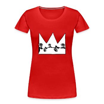 graue krone natur blumen form - Frauen Premium Bio T-Shirt - Navy - Vorne - Mia (176cm)