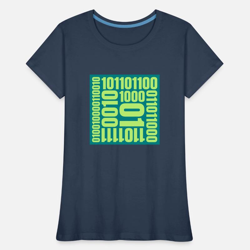 Binär Code Programm Sprache Frauen Premium Bio T-Shirt