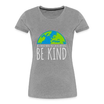 you can be kind - Women's Premium Organic T-Shirt - navy - Front - Mia (176cm)