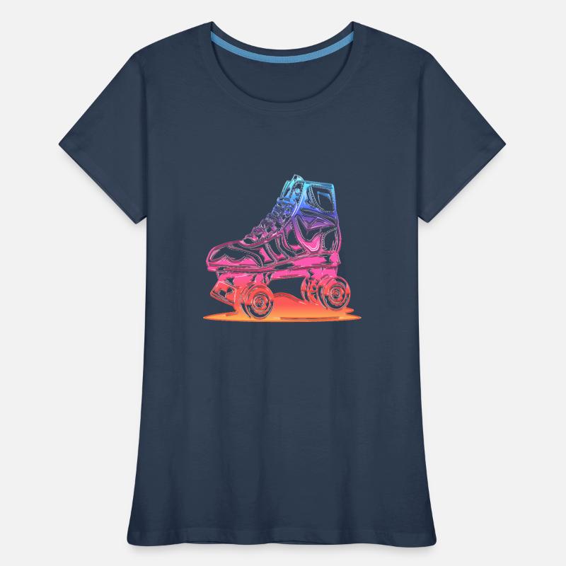 rollerblades rollerblade skates rollerskates retro Women's Premium Organic T-Shirt