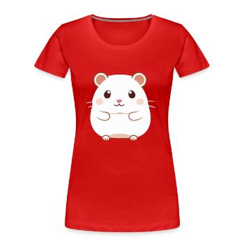 Mignon Cartoon Hamster Love Pet 10 - T-shirt bio Premium Femme - bleu marine - Devant - Mia (176cm)