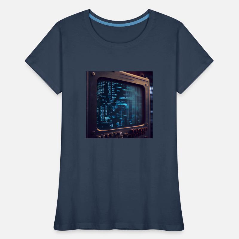 Code sur un écran de PC T-shirt bio Premium Femme