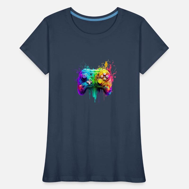 Neon Gaming Controller / Kontroller Frauen Premium Bio T-Shirt
