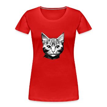 Cat Domestic Cat Pet Cat Cat Hair Kitten - Women's Premium Organic T-Shirt - navy - Front - Mia (176cm)