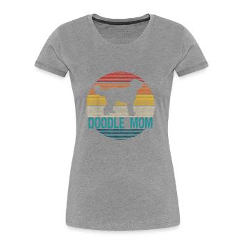Doodle Maman - T-shirt bio Premium Femme - bleu marine - Devant - Mia (176cm)