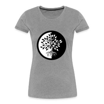 BAUM DES LEBENS - Frauen Premium Bio T-Shirt - Navy - Vorne - Mia (176cm)