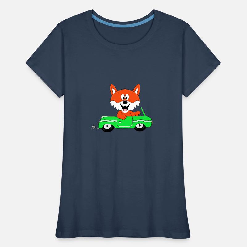FUCHS - E-AUTO Frauen Premium Bio T-Shirt