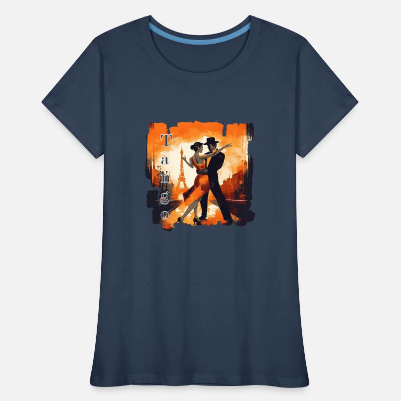 Der Tango wird oft bei Milongas getanzt Frauen Premium Bio T-Shirt