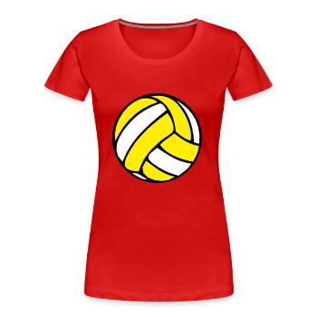 ballon de volleyball beachvolley beach ball 2 0 - T-shirt bio Premium Femme - bleu marine - Devant - Mia (176cm)