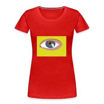 Eye - Women's Premium Organic T-Shirt - navy - Front - Mia (176cm)