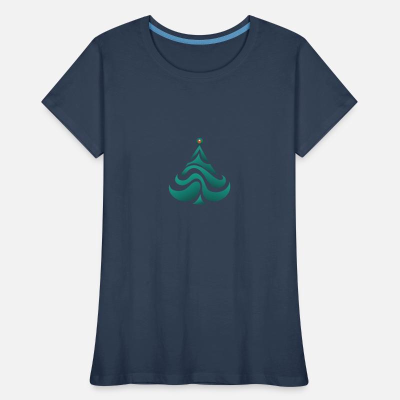 Tannenbaum Christbaum oder Weihnachtsbaum Emblem Frauen Premium Bio T-Shirt