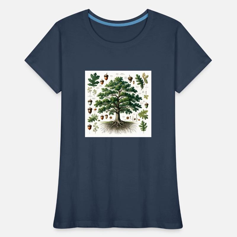Botanik Eiche Frauen Premium Bio T-Shirt