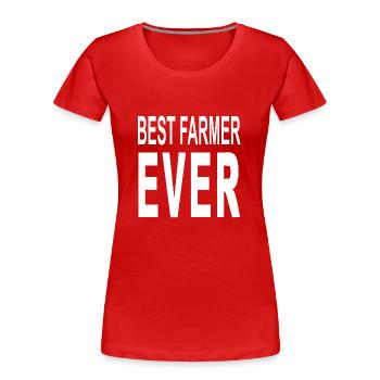 Bauer - Frauen Premium Bio T-Shirt - Navy - Vorne - Mia (176cm)