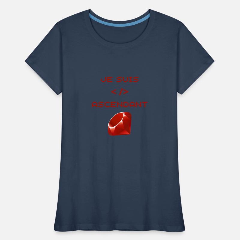 développeur web Ruby T-shirt bio Premium Femme