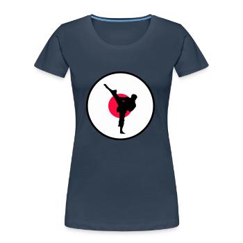 Karate Japan - Women's Premium Organic T-Shirt - navy - Front - Mia (176cm)