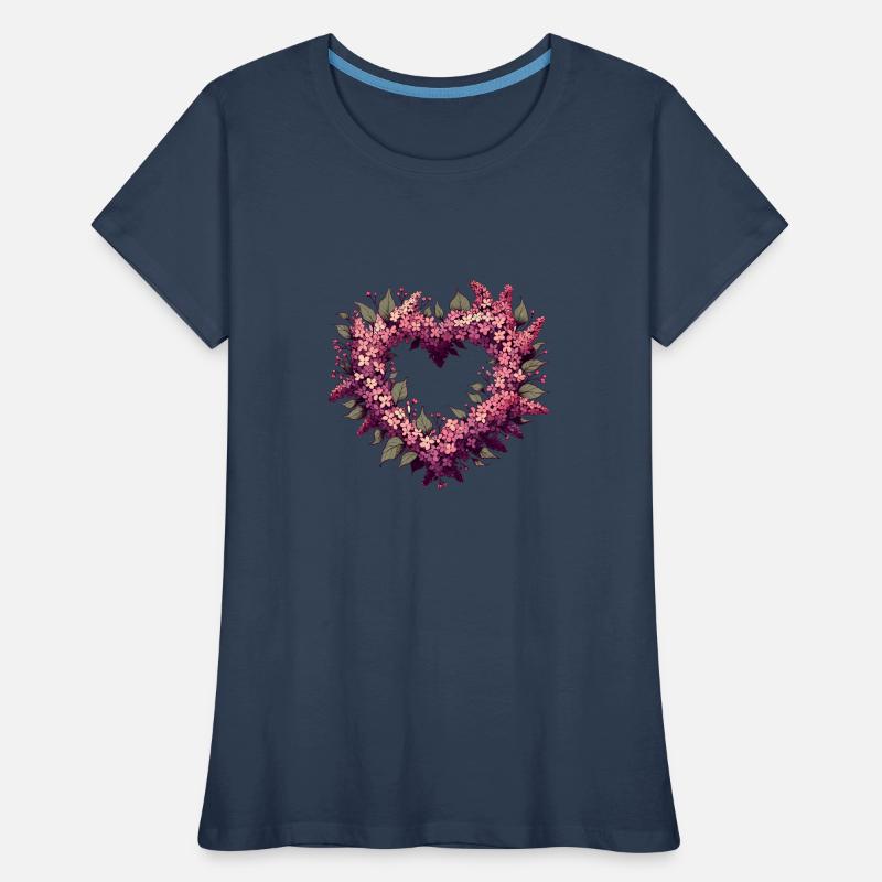 Buisson de fleurs lilas T-shirt bio Premium Femme