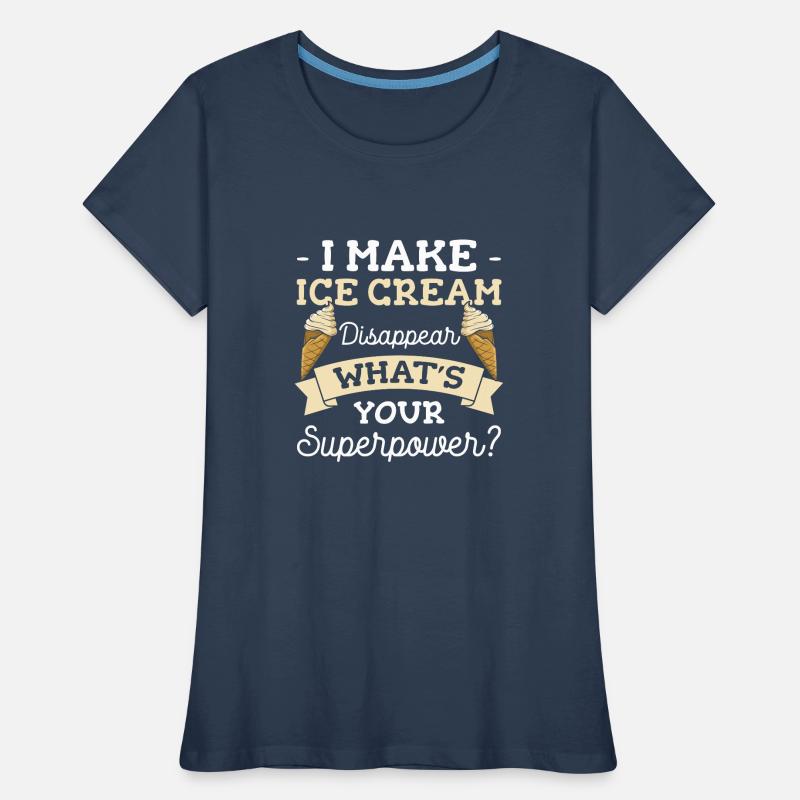 Crème glacée Boule de crème glacée Snacking Crème glacée T-shirt bio Premium Femme