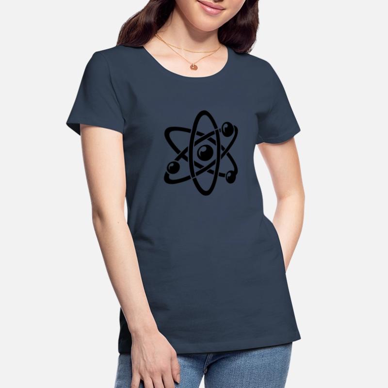 Atomic Nucleus Physics Atom Electron Atomic Model Women's Premium Organic T-Shirt